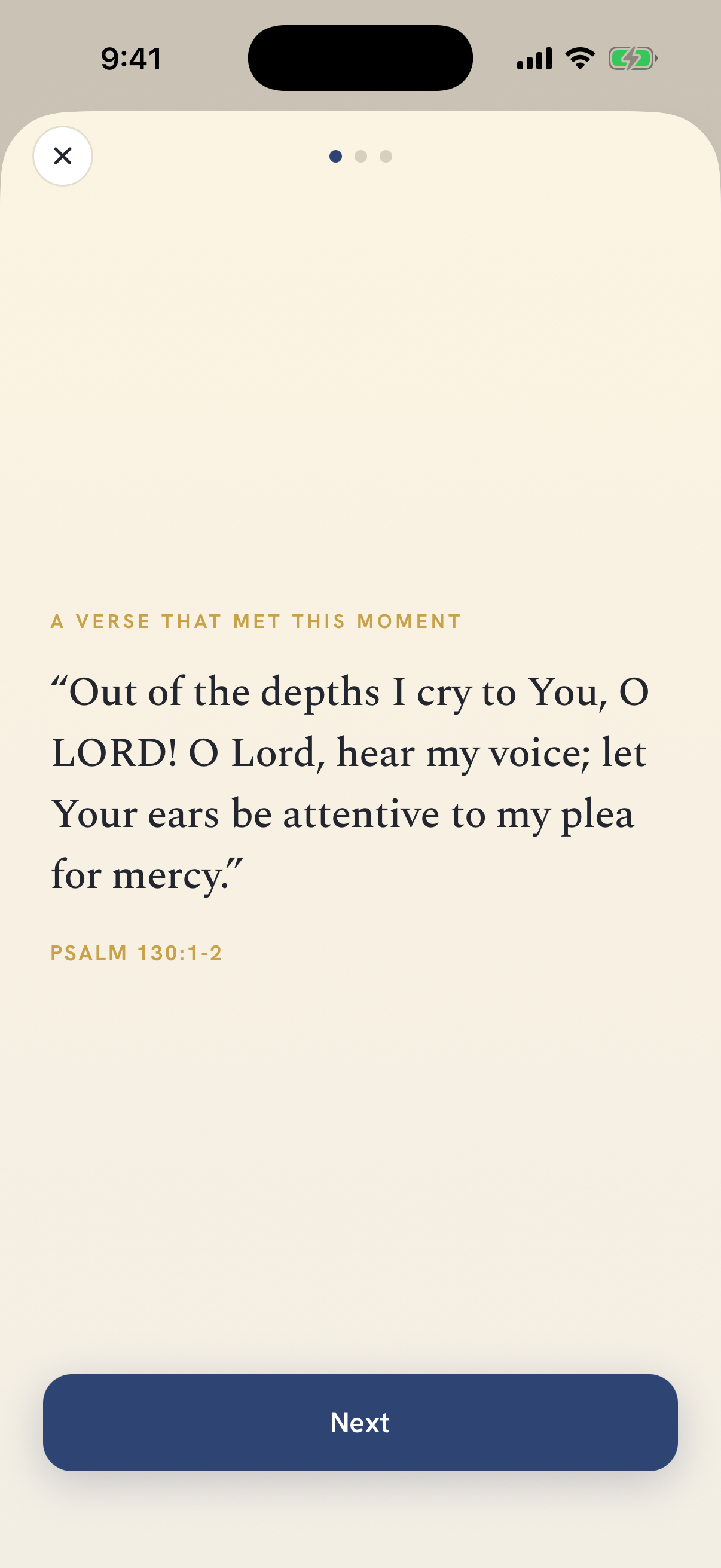 A verse that met this moment — Psalm 130:1-2, ‘Out of the depths I cry to You, O LORD; hear my voice,’ chosen for a lament.